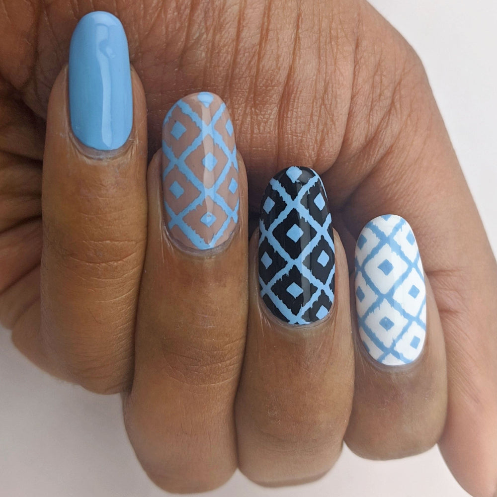 denim blue stamping polish 