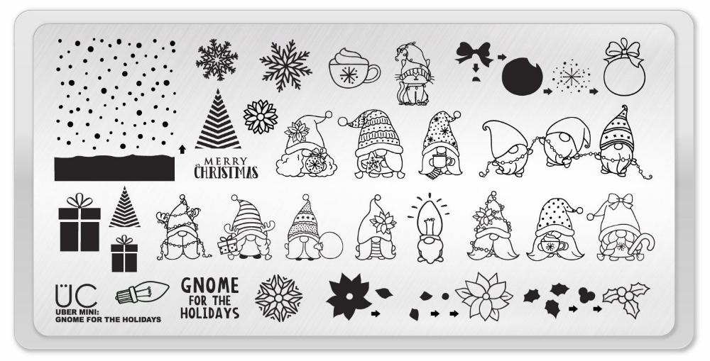 Uber Chic "Gnome for the Holidays" - mini plate