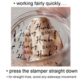 "Tricky Sticky" large clear stamper