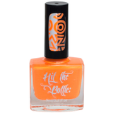 Bright neon orange nail polish for stamping nail art