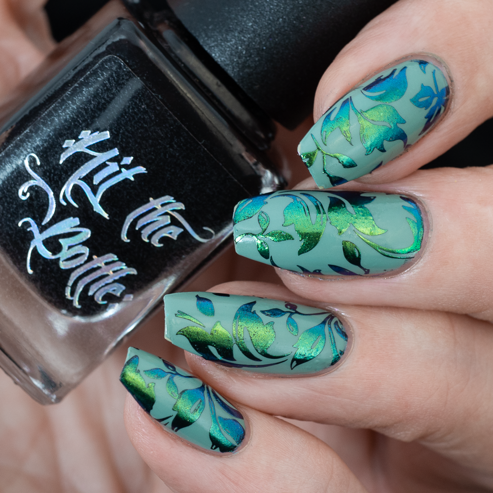 Rainforest-Jewel-chameleon-pigment. Multichrome-stamping