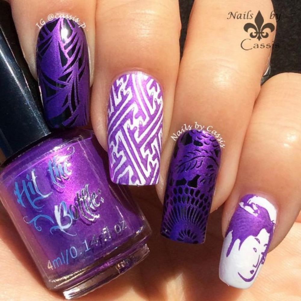 "Paint the town Violet" stamping polish swatch