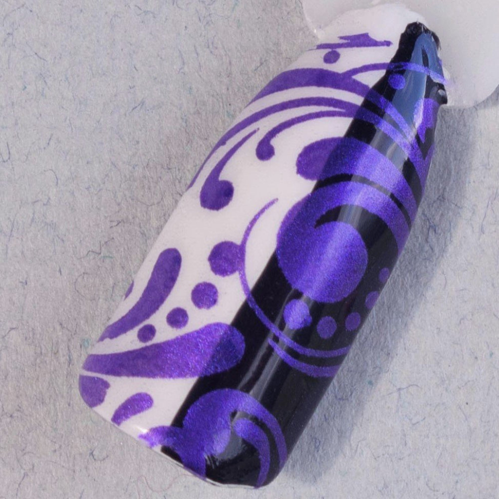 "Purple Reign" stamping polish swatch stick 