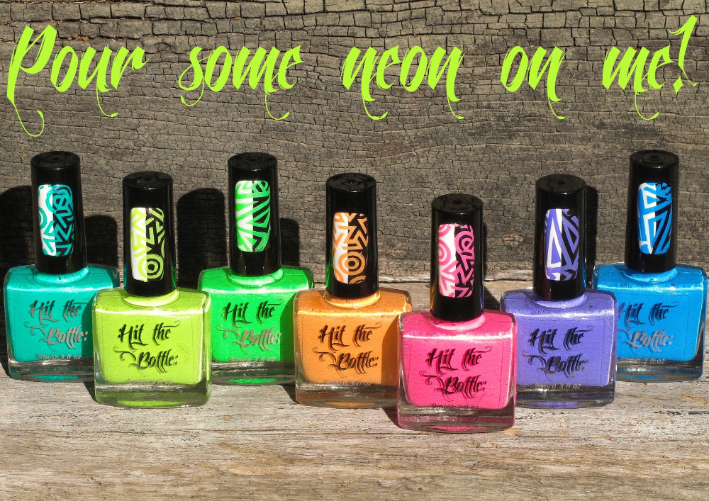 "Pour some Neon on me!" neon stamping polish collection