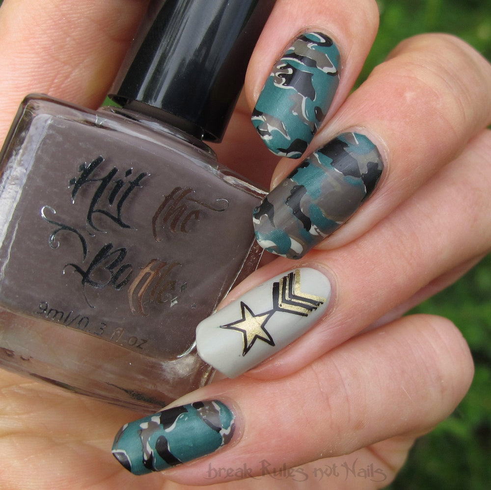 Camo design nail art
