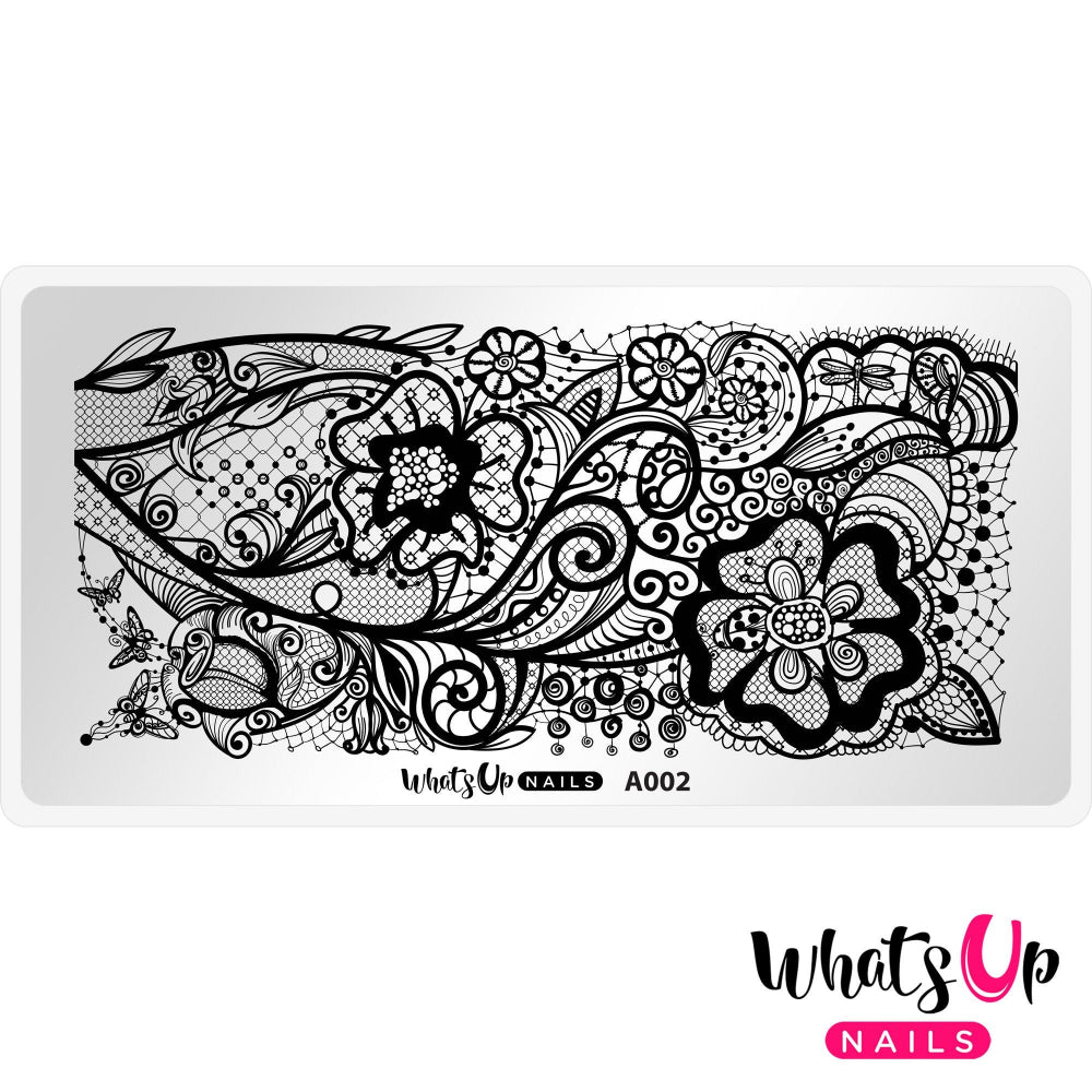 small stamping plate with lace design 