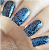 "I'm Pinking of Blue" stamping polish Copycat Claws