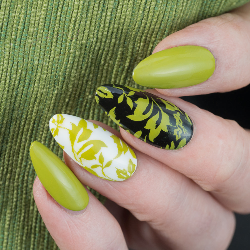 bright yellow green stamping polish 