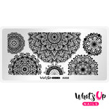 Whats Up Nails - A008 - Mandala Blossoms stamping plate