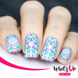 Whats Up Nails - B013 - Glass Masterpiece stamping plate