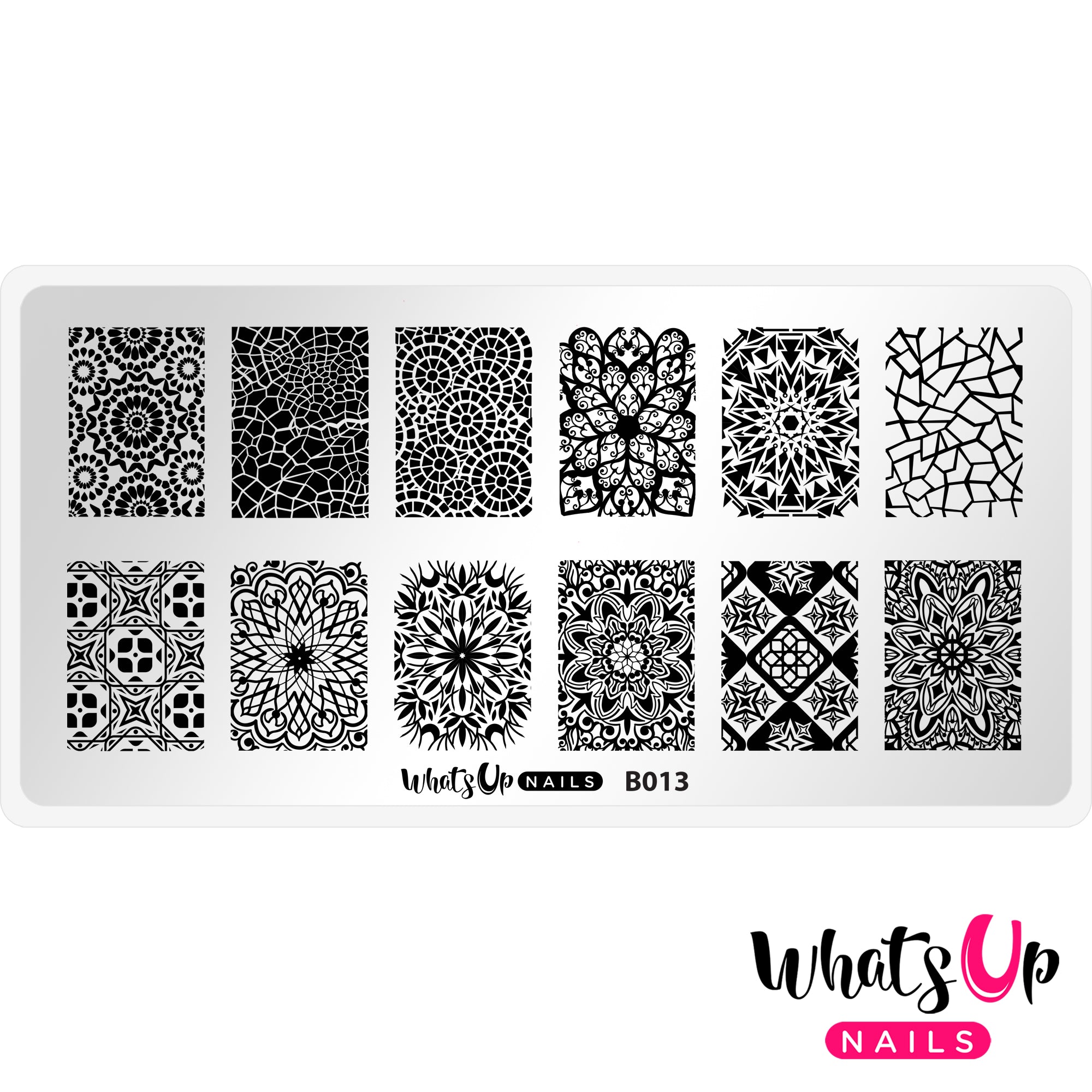 Whats Up Nails - B013 - Glass Masterpiece stamping plate