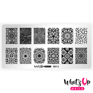 Whats Up Nails - B013 - Glass Masterpiece stamping plate