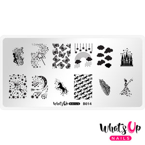 Whats Up Nails - B014 Magical Playground stamping plate