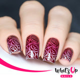 Whats Up Nails - B018 Fields of Flowers stamping plate
