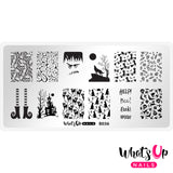 Whats Up Nails - B036 - Eeks and Screams stamping plate