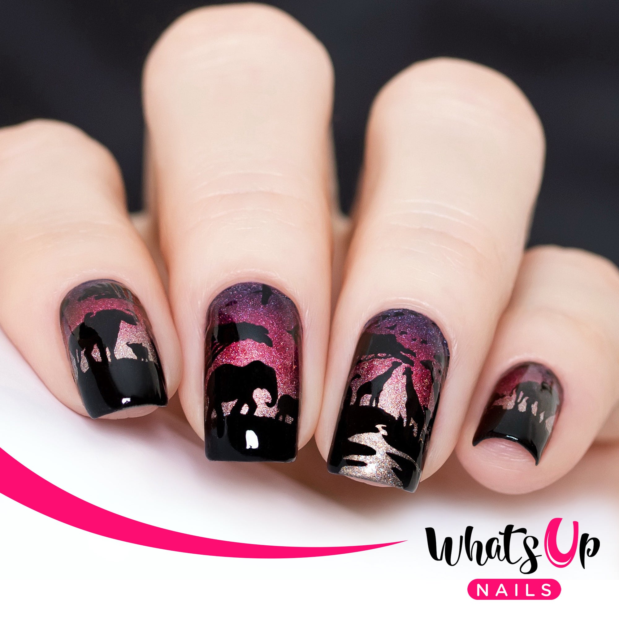 Whats Up Nails - B040 Safari Ride stamping plate