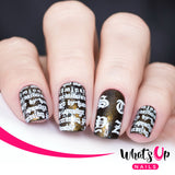 Whats Up Nails - B063 Goth is the New Black stamping plate