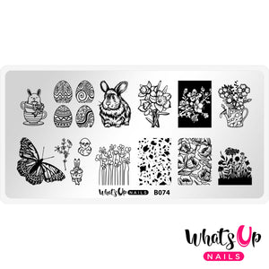 Whats Up Nails - B074 A Flower a Day stamping plate